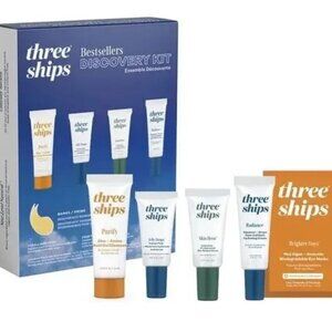 NEW Three Ships 5 Piece Bestsellers Kit Cleanser Serum Cream Jelly Drops Mask